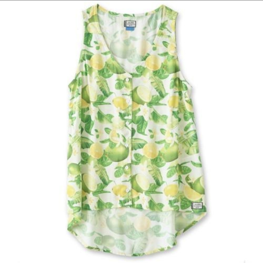 Kavu Beryl Tank Top Lemon Lime Pattern